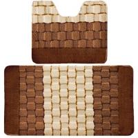 Коврик для в/к BANYOLIN SILVER из 2-шт.50*80 коричневый