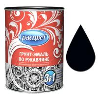 Грунт-эмаль по ржавчине алкидная 0,9кг Черная РАСЦВЕТ