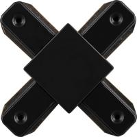 Коннектор Х-обр. черный д/шинопровода LD1002
