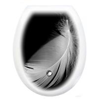 Сиденье для унитаза  фотопринт Перо