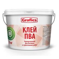 Клей ПВА строительный 1кг Grafics