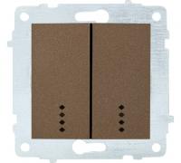 Выкл 2кл СП 10А мокка OVIVO 600-000219-203