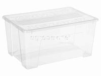 Ящик д/хранения с крышкой 570х380х272мм 48л TEX-BOX Econova бесцветный