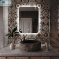 Зеркало MIXLINE "Алон радиус" 600*800 светодиод. подсв. сенсорный выкл.