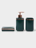 Набор акс. д/ванной керам. "Богемия", 3 предмета, тем.-зелен.