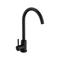 Смеситель д/кухни Булат 511511 нерж.ст. черный, выс.изл. АНТЕЙ