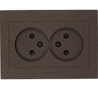Розетка 2-м мокка OVIVO 401-190300-908