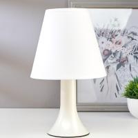 Лампа настол. 92204 Жемч./Бел. 15w Е14 18*28,5