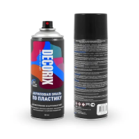 Эмаль аэрозол. по пластику мат. черная 520 мл Decorix
