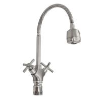 Смеситель д/кухни Magnus 9215, гиб. излив, нерж.сталь