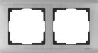 Рамка на 2 поста WL-Frame-02 Metallic (глянц. никель, металл)  Werkel