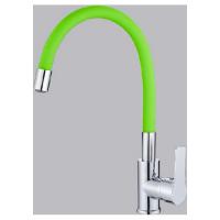 Смеситель для кухни 35к НВ 70112-12 HAIBA гибкий излив, зеленый 