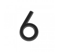 Цифра "6" BL черный ABS пластик Fuaro