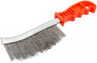 Корщетка изогнутая (пластиковая ручка) сталь тип А