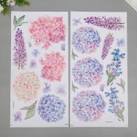 Наклейка "Гортензии" 30х60 пластик 