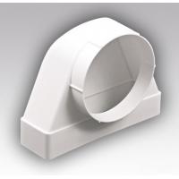 Соединитель 60х204/D125 угол 90 плоский/круглый с фланц. расп.620СК12,5ФП ПВХ