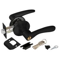 Ручка защелка 6020 BL-Е (кл/фик) черный Punto