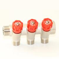 Коллектор 3/4"х1/2" с регулировочными вентелями 3 выхода - 25/3 VERTUM