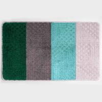 Коврик для в/к из 2 шт. 50*80 2239 бирюзовый AQUA Prime SILVER