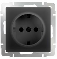 Розетка с/з WL-SKG-01-IP20 (черная матовая )  Werkel