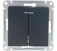 Выкл. 2кл с подсв. Карбон 10АХ ATLASDESIGN