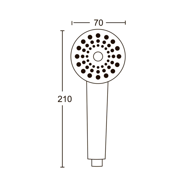 Лейка душ. Eco пластик хром AGD 20.1126 P ARGO