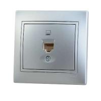 Розетка комп. 1СП металик/серый  701-1010-139 Lezard