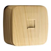 Розетка  телефонная  1-местная, светлое дерево Минск EKF