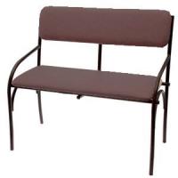 Банкетка-скамья мягкая со спинкой шоколад/медь (940х850х370мм)
