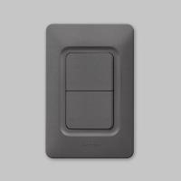 Выкл. 2-клав. в сборе  Антрацит Shin Dong 