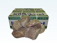 Камень "Малиновый кварцит" фр.70-140мм 20кг колотый, в коробке