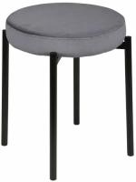 Табурет Лондон (велюр Графит+черная опора)