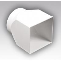 Соединитель 126х126/D125 центральный плоский/ круглый 1212СП12,5КП ПВХ