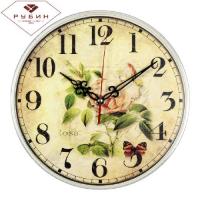 Часы 2524-121 Сл.кость "Роза" Рубин 25см 