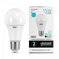 Лампа А60 15W Е27 4100К Gauss LED elementary