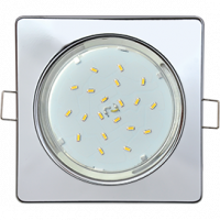 Светильник GX53 H4  Square open edge квадратный Хром с отк. краем Ecola 