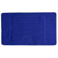 Коврик для в/к из 2 шт. 50*80 синий 2253 AQUA Prime Cross LOOP