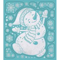 Украшение окон. Снеговик15,5*17,5см 90263