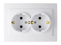 Розетка 2-ая с/з24111025 белая Nilson Thema 
