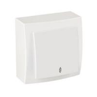 Выключатель белый 1-кл. проходной  26111007 Nilson Themis 