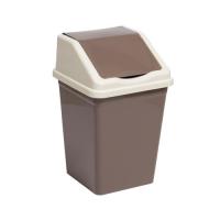 Ведро с подв.крышкой 16л квадр. 941622 сл.кость/шоколад Виолет