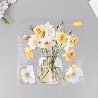 Наклейка "Нарциссы" 40х31 пластик 