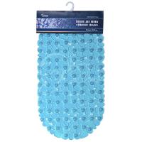 Коврик на присосках 69*36 "Морская галька" голубой