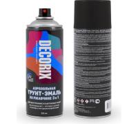 Грунт-эмаль 3в1 аэроз. черный глянц. 520мл DECORIX