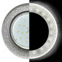 Светильник GX53 Н4 LD5310 круг подсв. 4К хром-серебр. блеск 38*126 SS53RNECH Ecola