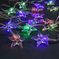 Гирлянда Нить 5м Колокольчики IP20 прозр.нить Мульти 20Led мигание 220В