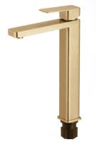 Смеситель д/умыв. выс. FS8711С Fmark золото мат. нерж. сталь