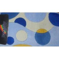 Коврик для в/к BABNYOLIN DE LUXE из 2  шт. 60*100 "Поток" голубой  арт.1636-01