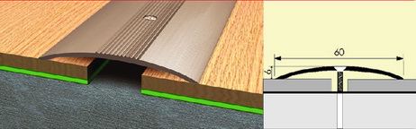 Широкий стык 60мм  1,35 алюминий