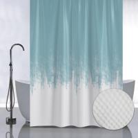 Штора д/ванной Бирюзовый переход, без колец 180*180 